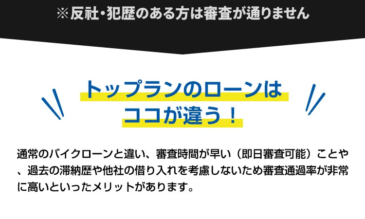 トップランのローンはここが違う！